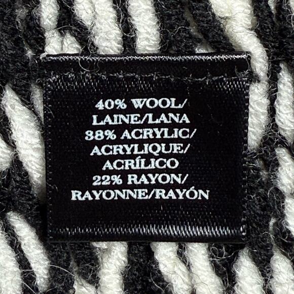 Ann taylor Black White Tunic Sweater Sz XL Wool Blend Geo Aztec Graphic Knit - Picture 11 of 11